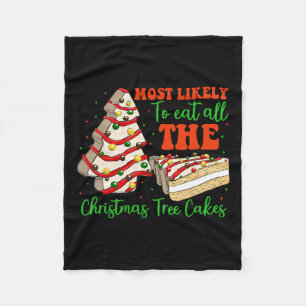 Manta Polar Retro Muy Probable De Comer Todo El Árbol De Navid