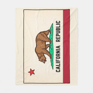 Manta Polar Retro Oso del Estado Dorado República de Californi
