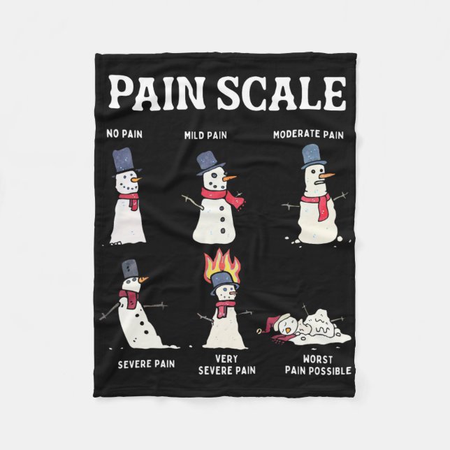 Manta Polar Retro Pain Scale Snowman Trauma Nurse Christmas Nu (Anverso)