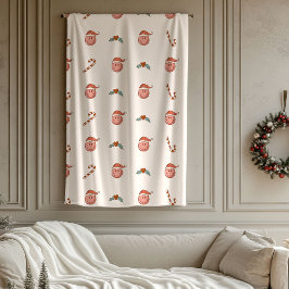 Manta Polar Retro Pastel Christmas Smile Emoticons Groovy 70th