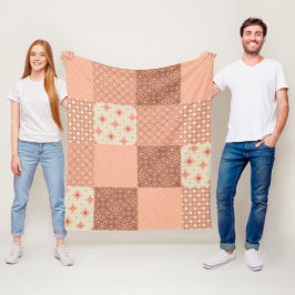 Manta Polar Retro Pink Patchwork