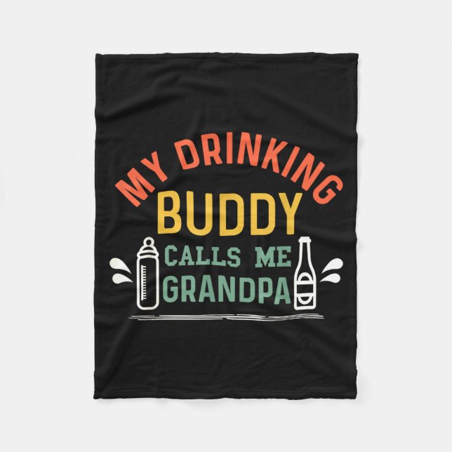 Manta Polar Retro Pregnancy Announcement Grandpa My Drinking B (Anverso)