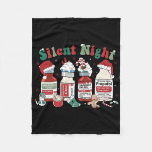 Manta Polar Retro Propofol Noche Silenciosa Enfermeras Icu Gra