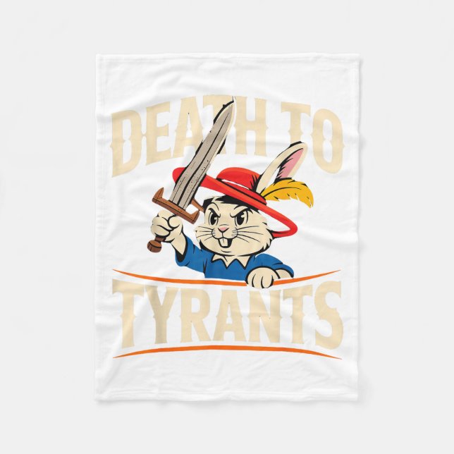 Manta Polar Retro Rabbit Meme Death To Tyrants Funny  (Anverso)