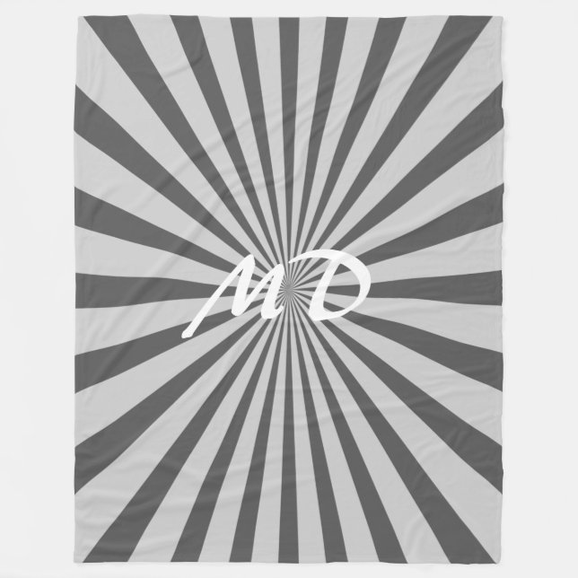 Manta Polar Retro Rays transparente negro + tu idea (Anverso)