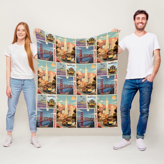 Manta Polar Retro San Francisco Patchwork (In situ)