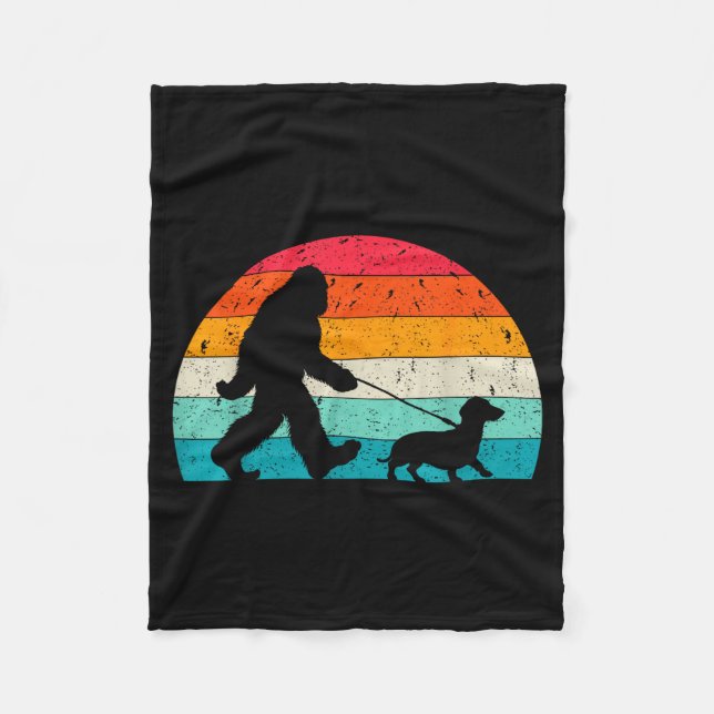 Manta Polar Retro Sasquatch Lover Doxie Wiener Dog Walker Bigf (Anverso)
