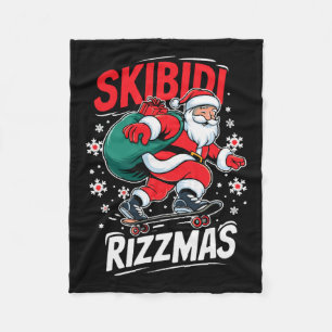 Manta Polar Retro Skibidi Rizzmas Gracioso Santa Clause Patina