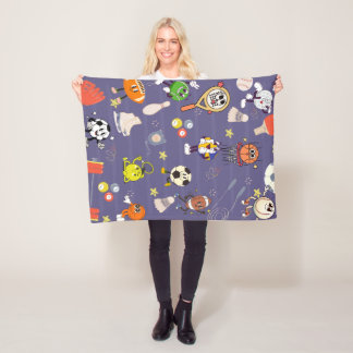 Manta Polar Retro Sport Squad: Vintage Cartoon Athletics