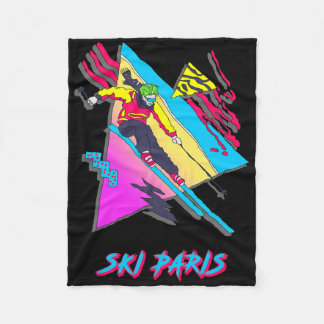 Manta Polar Retro Style Skiing In Paris Graphic 