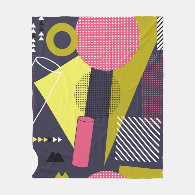 Manta Polar Retro style texture, pattern design. art,abstract, (Anverso)