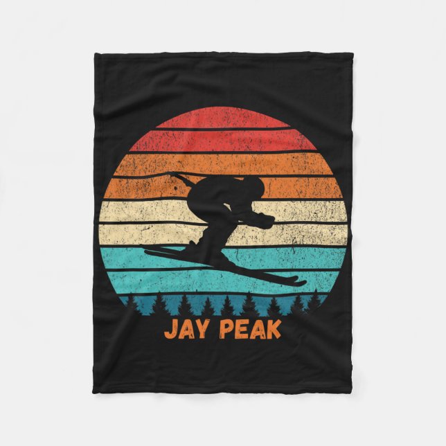 Manta Polar Retro Sunset Jay Peak Vermont Skiing Skier  (Anverso)