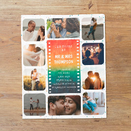 Manta Polar Retro Sunset Photo Mr and Mrs 10th Anniversary