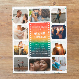 Manta Polar Retro Sunset Photo Mr and Mrs 30th Anniversary