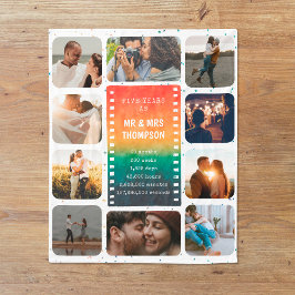 Manta Polar Retro Sunset Photo Mr. y Mrs. 5º Aniversario