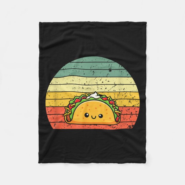 Manta Polar Retro Taco Lover Shirt Funny Retro Taco Humor  (Anverso)