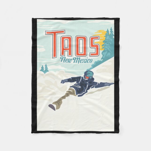 Manta Polar Retro Taos Ski Valley New Mexico Skiing Snowboardi (Anverso)
