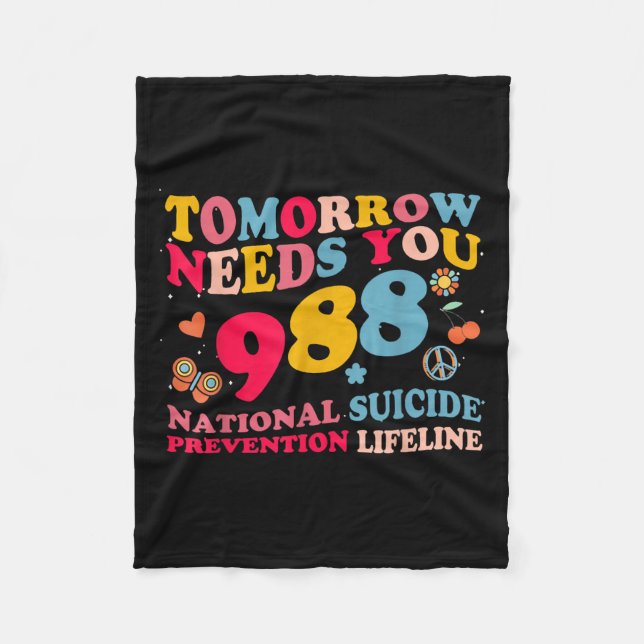 Manta Polar Retro Tomorrow Needs You 988 Suicide Prevention  (Anverso)