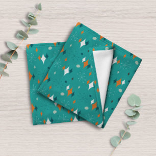 Manta Polar Retro verde azulado a mediados del siglo XX estren