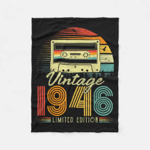 Manta Polar Retro Vintage 1946 Edición Limitada 80 Años Bi