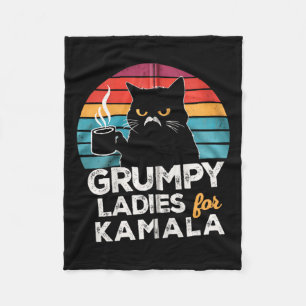 Manta Polar Retro Vintage Grumpy Ladies Para Kamala Zip Hoodie