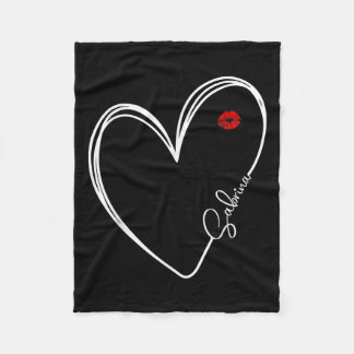 Manta Polar Retro Vintage Sabrina Nombre personalizado que amo