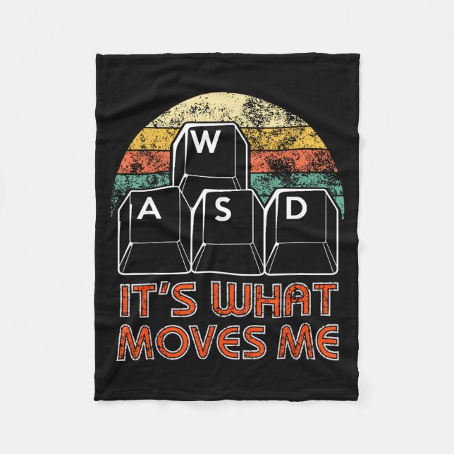 Manta Polar Retro Wasd Gaming Keys Funny Pc Gamer Design  (Anverso)