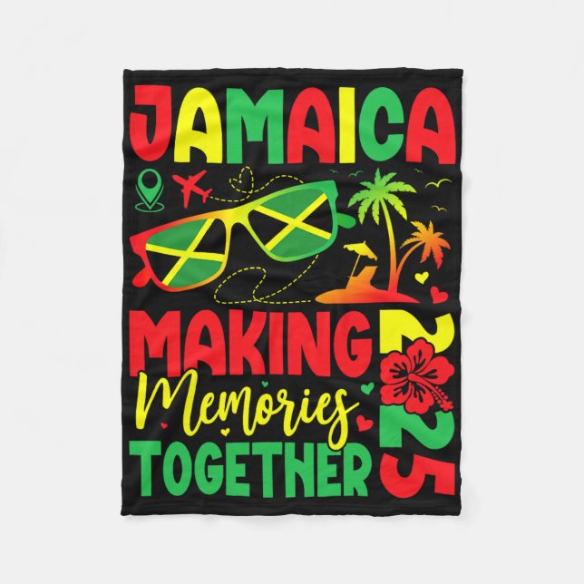 Manta Polar Reunión familiar de Jamaica 2025 haciendo Recuerdo (Anverso)