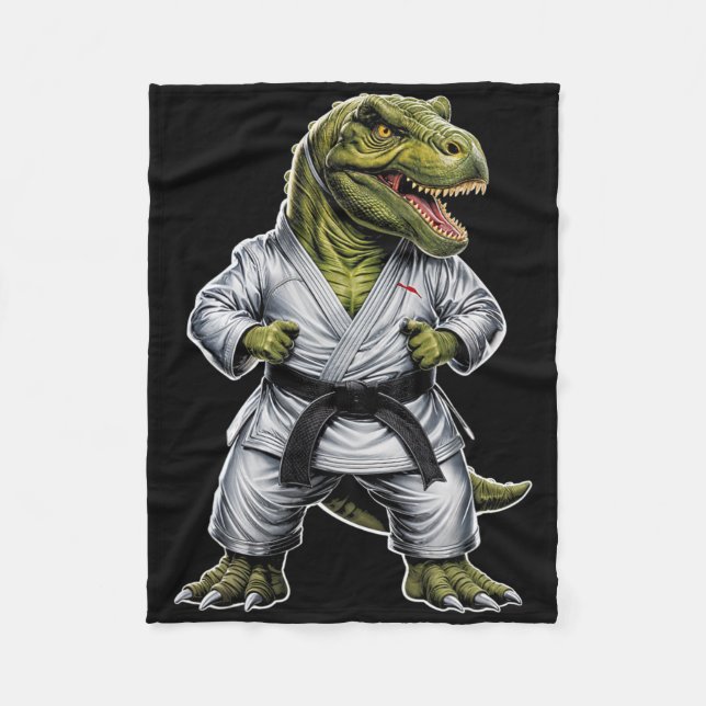 Manta Polar Rex Artes Marciales Dinosaurio Karate Jiu-jitsu Ni (Anverso)