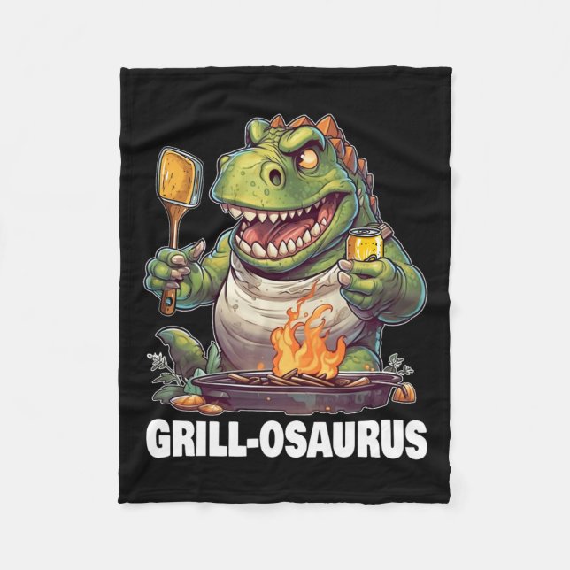 Manta Polar Rex Bbq Dinosaur Funny Fathers Day Grilling (Anverso)
