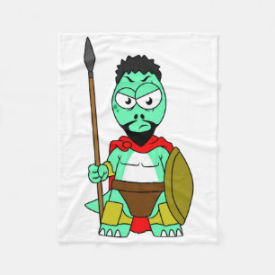 Manta Polar Rex Tirano Vestido Como Leónidas.