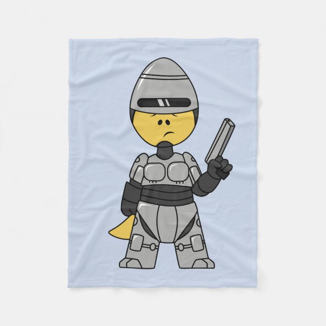 Manta Polar Rex Tirano Vestido Como Robocop. (Anverso)