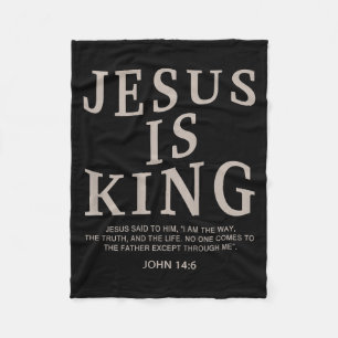 Manta Polar Rey Jesús Hombres Cristianos Jóvenes Dios Buen Her