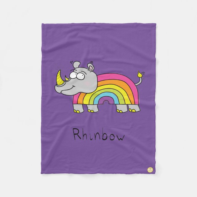 Manta Polar Rhinbow Rhino Fleece fleece morado (Anverso)