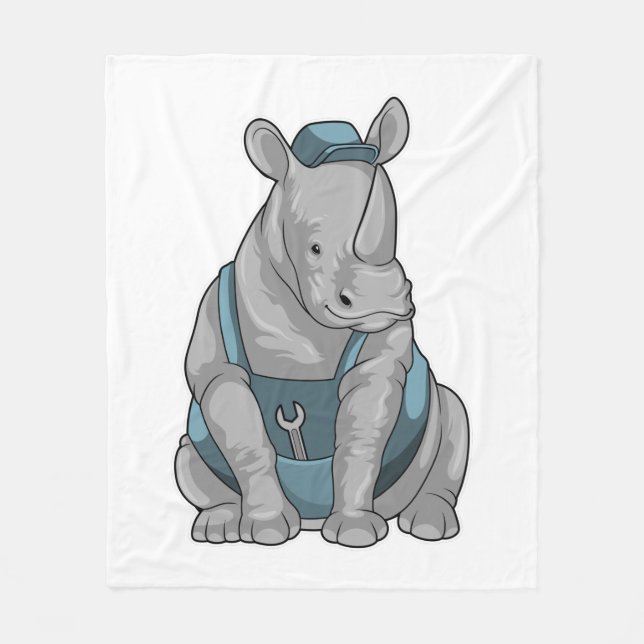 Manta Polar Rhino como artesano con llave (Anverso)