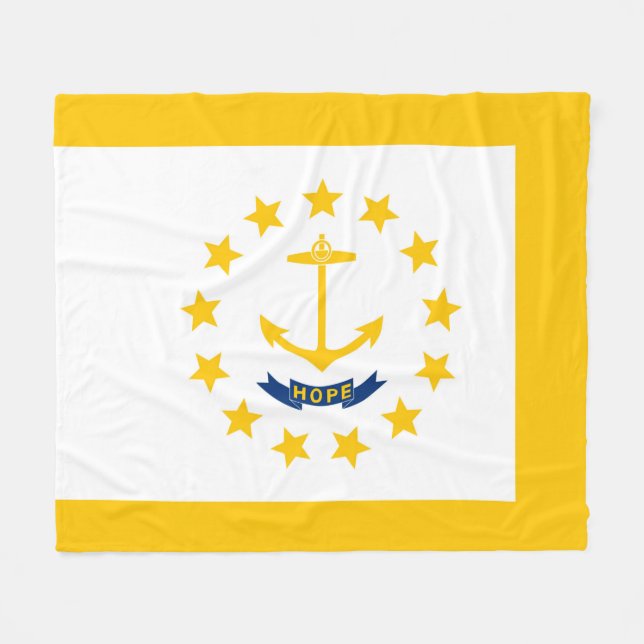 Manta Polar Rhode Island State Flag Design (Frente (Horizontal))
