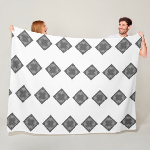 Manta Polar Rhombus de patrón blanco y negro de Guay moderno