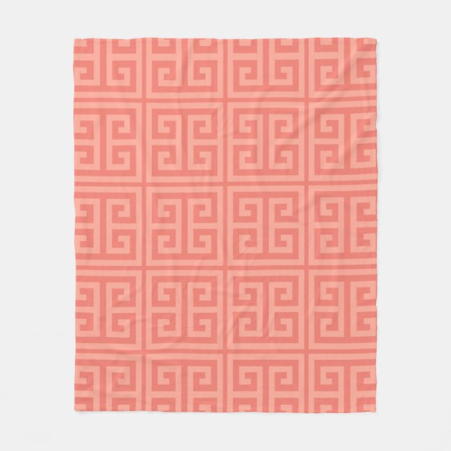 Manta Polar Rich Coral Greek Key Motif (Anverso)