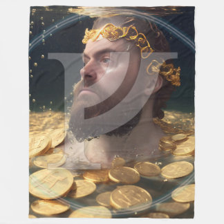Manta Polar Rich Man Rune Fleece Blanket |Feoh Fehu Viking
