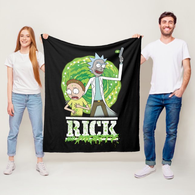 Manta Polar RICK AND MORTY™ | Salpicadura verde (In situ)