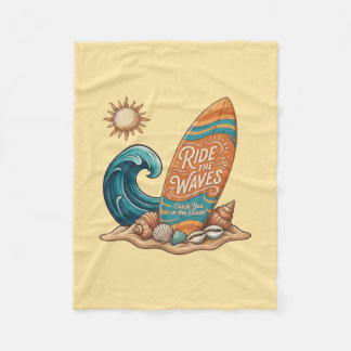 Manta Polar Ride the Waves Surfboard Illustration - Sunny Coas