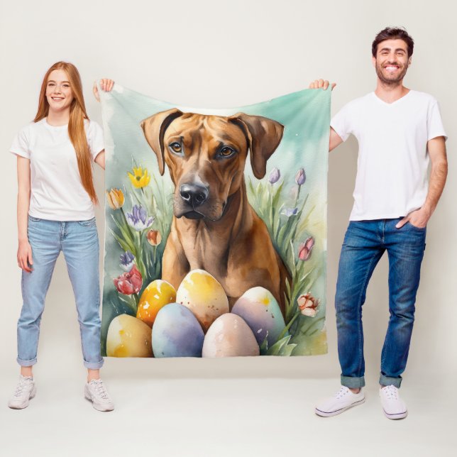 Manta Polar Ridgeback Perro Rhodés con festividad de huevos de (In situ)