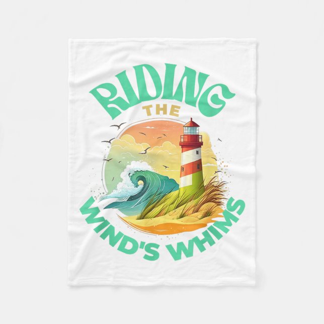 Manta Polar Riding The Wind's Whims Ocean Humor Lighthouse Sce (Anverso)