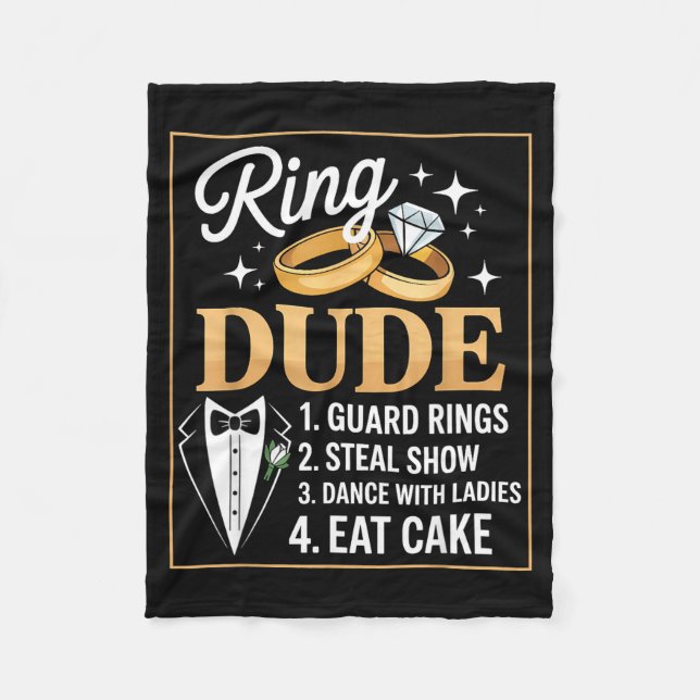 Manta Polar Ring Security Wedding Party Funny Ring Bearer  (Anverso)