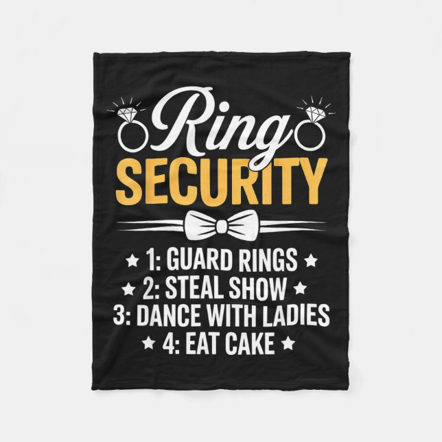 Manta Polar Ring Security Wedding Party Funny Ring Bearer  (Anverso)