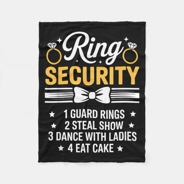Manta Polar Ring Security Wedding Party Funny Ring Bearer  (Anverso)