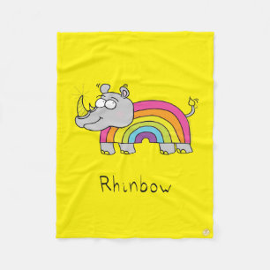 Manta Polar Rinoceronte rinoceronte lindo Personalizado de niñ