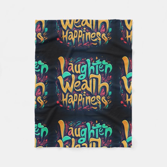 Manta Polar Riqueza de la felicidad (Anverso)