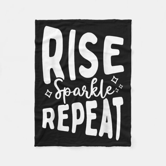 Manta Polar Rise Sparkle Repeat - Sitive Mindset Motivational  (Anverso)