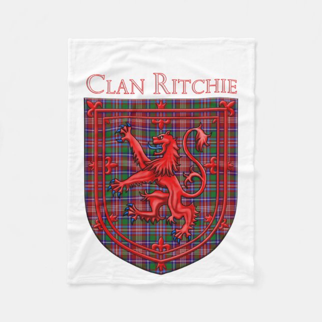 Manta Polar Ritchie Tartan Scottish Plaid Lion Rampant (Anverso)
